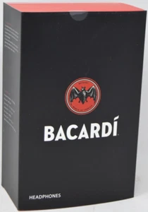 Bacardi Rum Corded Headphones Advertising Collectible Electronics Black NIB - Picture 1 of 2