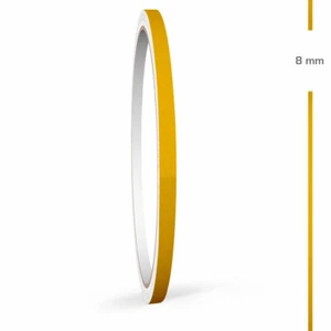 Zierstreifen 8mm 10 Meter Reflektierend Gelb Glänzend Glanz Auto Boot Motorrad - Bild 1 von 5