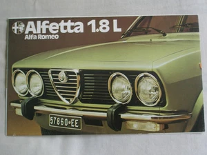 Alfa Romeo Alfetta 1.8L brochure c1977 - Picture 1 of 1
