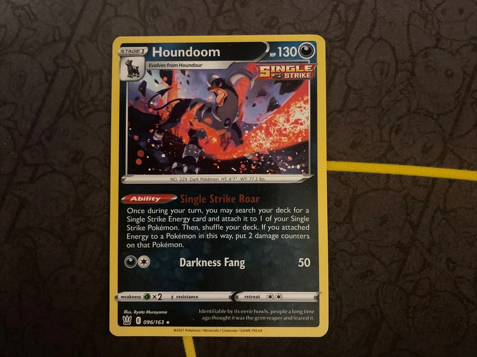 Pokemon - HOUNDOOM 096/163 - Battle Styles - Non Holo - NM - Image 1 of 1