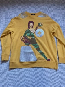 UNDERCOVER David Bowie Ziggy Stardust Sweatshirt AW18 Japan Size 2 EX - Picture 1 of 3