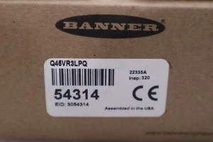 NEW BANNER ENGINEERING Q45VR3LPQ Photoelectric Sensor STOCK H229A - Picture 1 of 3
