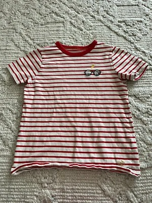 Camiseta unissex MINI BODEN tamanho 6-7 listrada vermelha/branca Harry Potter - Imagem 1 de 2