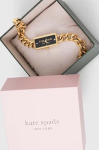 Reloj para mujer Kate Spade Rosedale esfera negra pulsera dorada KSW1793 - Imagen 1 de 5