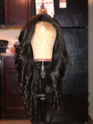 Peluca 100% Brasileña Cabello Humano Cuerpo Onda 4X4 Cierre de Encaje Chic 20" Foto 1 de 2