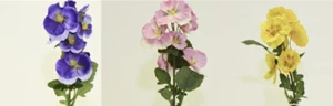 Pansy Sprays Mixed Pack x12 Stem Artificial Flowers - Picture 1 of 2