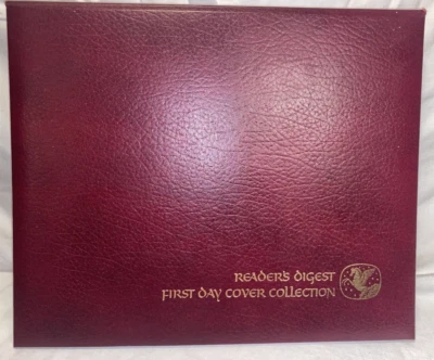 READER'S DIGEST 1981 FIRST DAY COVER COLLECTION BINDER w/24 FDC STAMP 9/80-12/81 - Image 1 of 4