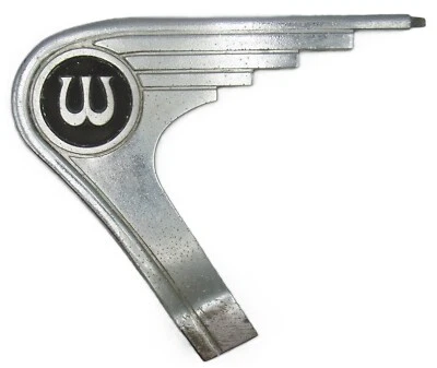 Vintage 1957-1960 Wolseley 1500 Mk.1 alerón delantero cercano insignia cromada - Imagen 1 de 4