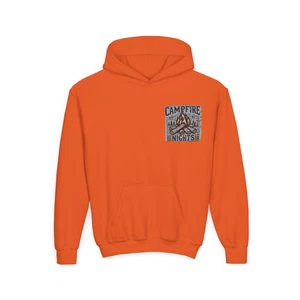 Camp Fire Youth Hoodie, Camping Sweatshirt, Outdoor Adventure Jumper, Nature - Picture 1 of 39