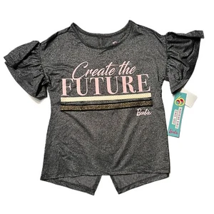 Barbie Create The Future Shiny Metallic Shirt Top Graphic T-Shirt XS (4/5) - Picture 1 of 6