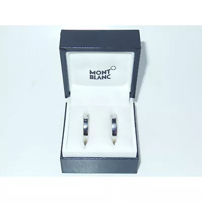 Pendientes de aro Montblanc Boheme Collection plata de ley/corte Paramount de ónix Foto 1 de 4