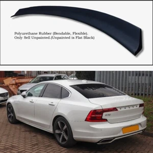 Flat Black 284B Rear Duckbill Trunk Spoiler Wing Fits 2017~2023 Volvo S90 Sedan - Picture 1 of 8
