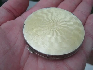 Birmingham 1932 Sterling Silver & Guilloche Enamel Compact - Picture 1 of 8