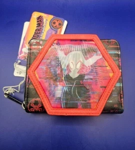 Loungefly Disney Marvel SpiderMan Spidergwen schwarz und rot linsenförmige Geldbörse - Bild 1 von 8