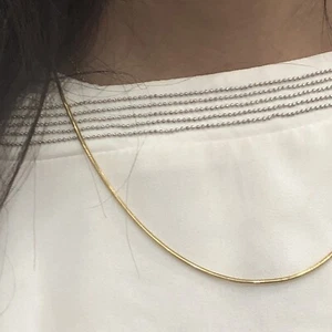 Serpente in oro giallo 14 kt 🐍 misura catena lunga 18” e larga 1 mm PESO 4,6 g Finissima ⭐️ - Foto 1 di 19