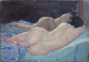 Peinture vers 1930 de MET De PENNINGHEN (1912-1990) femme nue nude woman - Picture 1 of 4