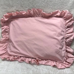 Single WESTPOINT STEVENS Pillowcase Sham Standard Dusty Rose Pink Ruffle 26x20 - Picture 1 of 5