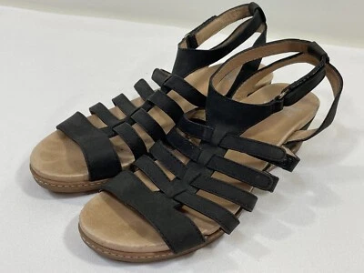 Dansko Athena Black Milled Nubuck Womens Size 38 Strappy Sandal Gladiator - Image 1 of 4