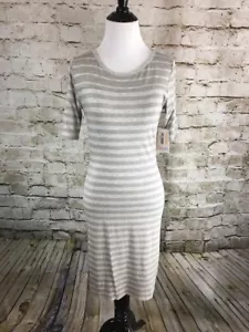 LuLaRoe Julia Dress Size XS Grey Stripes - Picture 1 of 5