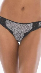 Soma Embraceable L XL Lace Bikini Simple Fan Black - Picture 1 of 4