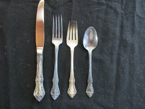 STERLING SILVER FLATWARE, ONEDA "AFTERGLOW" 4-PIECE SET, MAN-0122*06235 - Picture 1 of 6