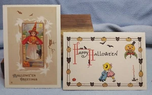 Vintage Halloween Postcards Darling & Co Repro Early 1900 6-3/8" x 4-1/2" Unused - Picture 1 of 6