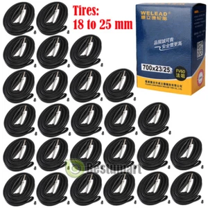 BULK Lot Race 28 700c x 18-25mm Presta 60mm Stem Valve Core Road Bike Inner Tube - Picture 1 of 15