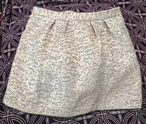 Worthington 14P Gold Skirt, Sparkle, Zip Closure, Knee Length, Pockets, Lined - Picture 1 of 3