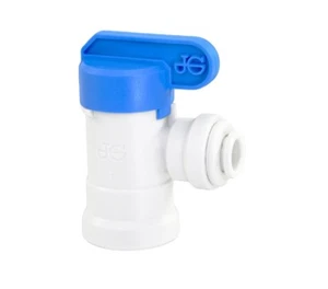 John Guest Quick Connect Polypropylene Shut Off Tank Ball Valve 1/4" NPTF - Picture 1 of 2