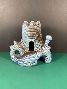Vintage Aquarium Ceramic Decoration | 4.5" Castle Ornament | Made In Japan