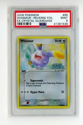 Whismur 69/100 EX Crystal Guardians Reverse Foil Pokemon PSA 9 MINT - Image 1 of 2