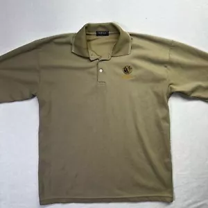 Versace Jeans Couture Tan Embroidered Polo Mens M Golf Preppy Luxury Club 1665 - Picture 1 of 8