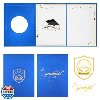 IRENE Graduation Guest Book 2025, Blue Gold Graduation Decorations Class of 2 - Image 1 of 4