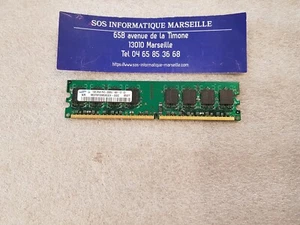 Barrette Mémoire SAMSUNG M378T2953CZ3-CCC 1GB PC2-3200 DDR2-400MHz non-ECC - Picture 1 of 3