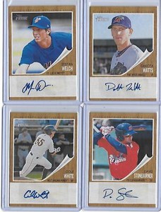 2011 Topps Minors AUTO lot COLE WHITE STONEBURNER STEFAN WELCH DAKOTA WATTS /861