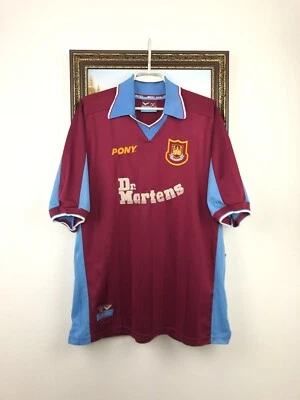 West Ham United Home football shirt 1998 Soccer Jersey Pony Mens Trikot Size XL - Image 1 of 4