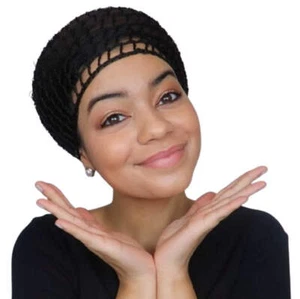 DOMINICAN TUBI (DOOBIE) HAIR WRAP CAP GORRO TUBI DOMINICANO BLACK - Picture 1 of 7