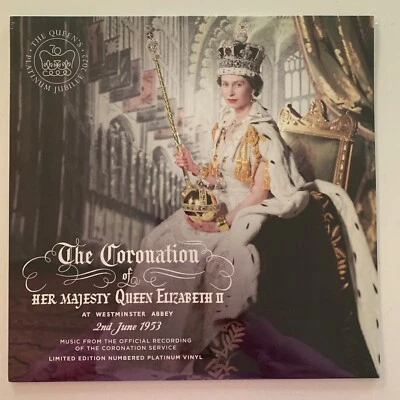The Coronation of Her Majesty Queen Elizabeth II Brand New Ltd Platinum Vinyl LP - Image 1 of 2