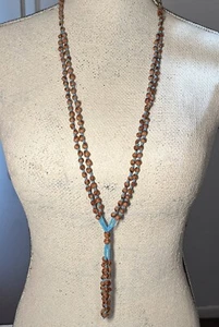 VINTAGE DAMEN GHOST PERLEN INDIANER HALSKETTE - Blau - Bild 1 von 4