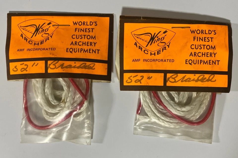 NOS Vintage Wing Archery AMF Braided Double Loop Bow Strings Traditional Recurve - Image 1 of 1