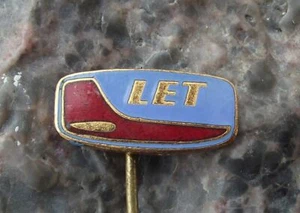 Vintage Let Aircraft Industries Czechoslovakia Aviation Plane Factory Pin Badge - Picture 1 of 4