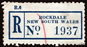 Sello Rockdale Nueva Gales del Sur Etiqueta de Registro Australia - Imagen 1 de 1