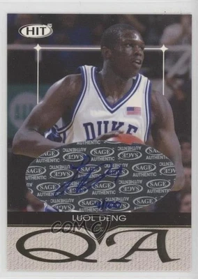 2004 SAGE Hit Q & A Auto /100 Luol Deng #QA2 Rookie Auto RC - Image 1 of 2