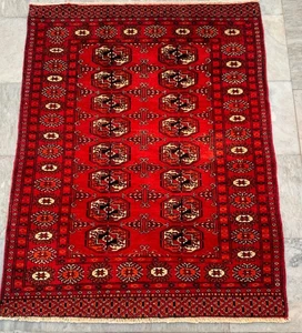 Afghan Teppich, Vintage Teppich, Handgeknüpfter Teppich, Atemberaubender Teppich, Oushak Design Teppich, 3x4 ft - Bild 1 von 11