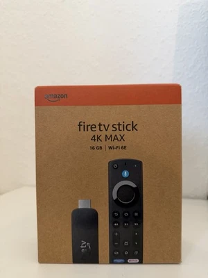 Amazon Fire TV Stick 4K MAX 16GB Ultra HD Wi-Fi 6E Dolby Atmos/Vision OVP NEU - Bild 1 von 4