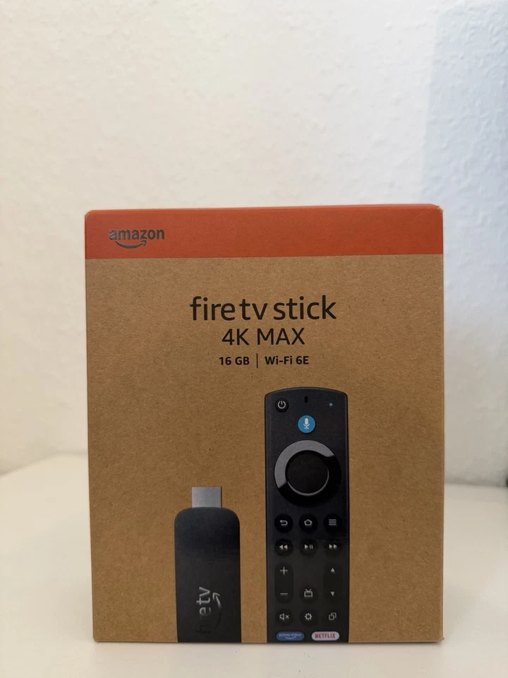 Amazon Fire TV Stick 4K MAX 16GB Ultra HD Wi-Fi 6E Dolby Atmos/Vision OVP NEU - Bild 1 von 4