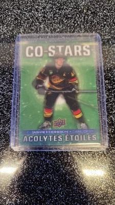 2025-26 TIM HORTONS 🔥 #CO-7 PETTERSSON / HUGHES CO-STARS INSERT SP - CANUCKS - Image 1 of 2