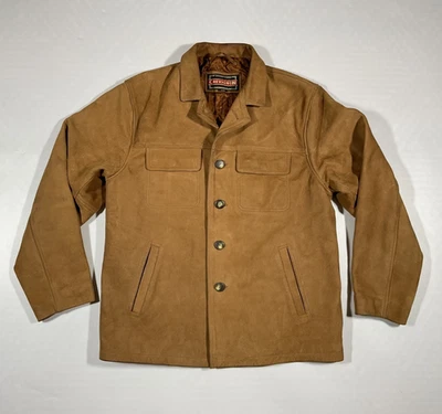 Vintage Chevignon Heavy Leather Jacket L Brown - Image 1 of 4