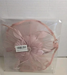 Dusty Pink Large Fascinator Vintage Inspired-New - Picture 1 of 7