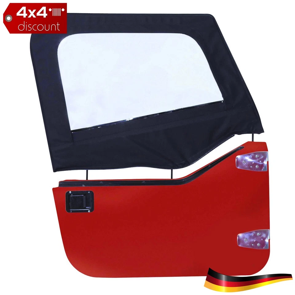 Steckfensterhaut Halbtüren, vorne Schwarzer diamant Jeep Wrangler TJ 1997/2006 - Bild 1 von 1